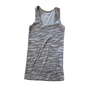 Under Armour UA womens fitted camouflage camo tank top sz S yoga activewear